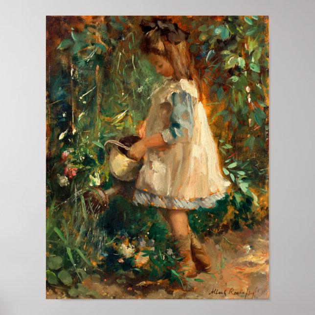 Poster Albertine dans le jardin | Albert Roelofs (Devant)