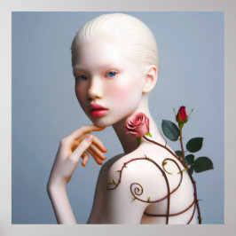 Poster Albino Girl potrait Mur Art