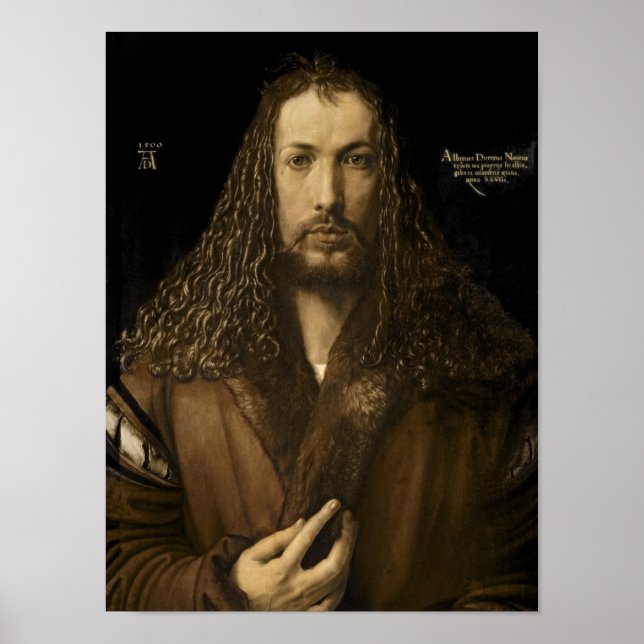 Poster Albrecht Durer - Autoportrait (Devant)