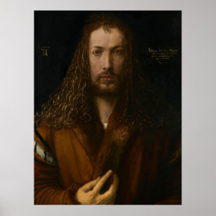 Poster Albrecht Dürer - autoportrait, 1500