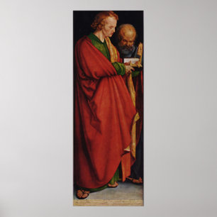 Poster Albrecht Durer le panneau gauche de quatre apôtres