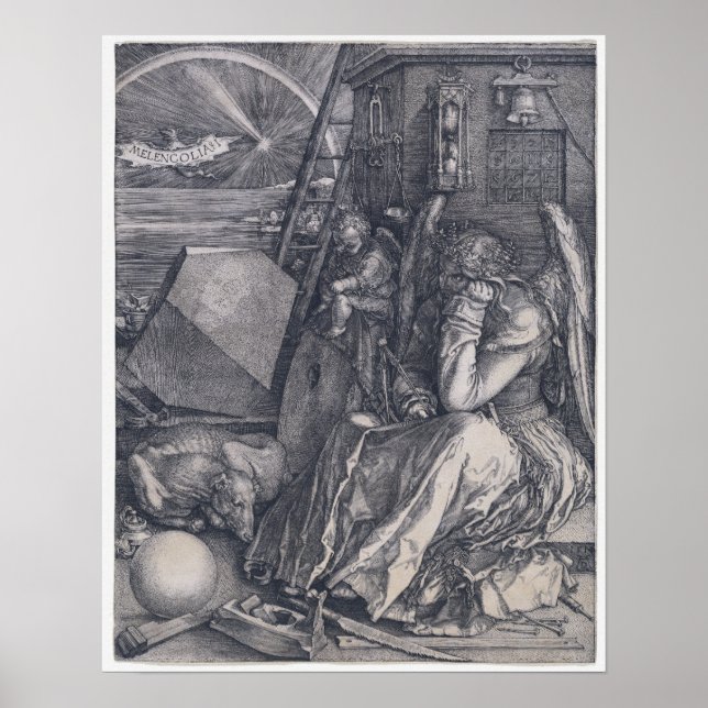 Poster Albrecht Dürer Melencolia I (Devant)