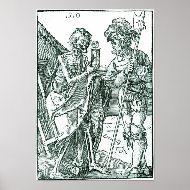 Poster Albrecht Dürer - Mort & Le Landsknecht (Devant)