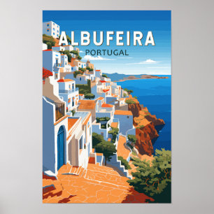 Poster Albufeira Portugal Voyage Art Rétro