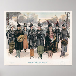 Poster Album américain de nouveautés en fourrure (1914)