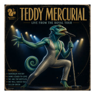 Poster Album Teddy Mercurial : une parodie