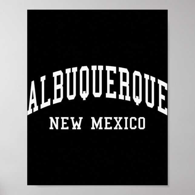 Poster Albuquerque - New Mexico - Throwback Design - Clic (Devant)