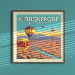 Poster Albuquerque Nouveau-Mexique vintage