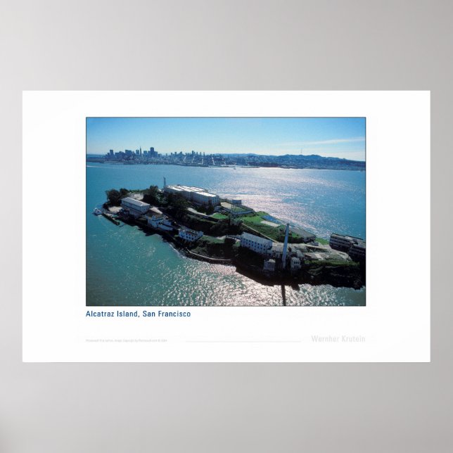 Poster Alcatraz avec la ville (Devant)
