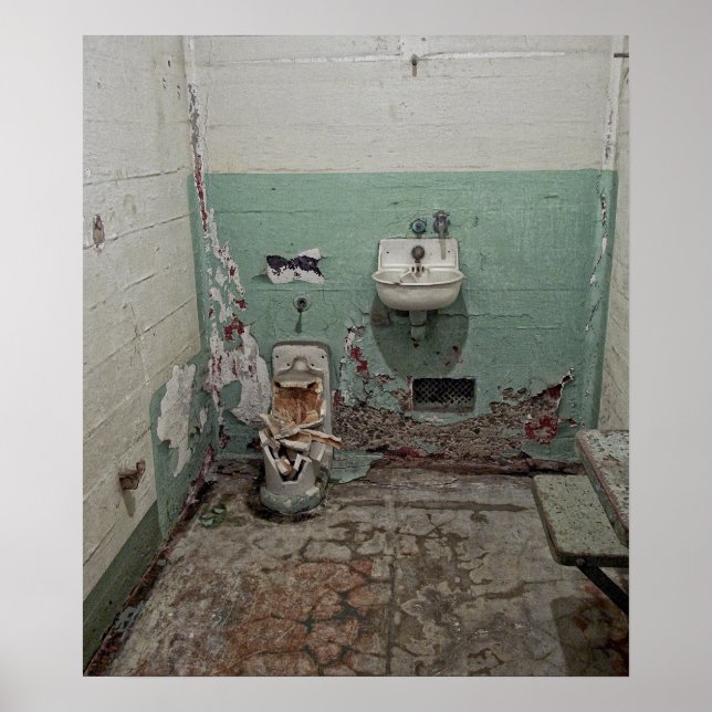 Poster Alcatraz cellule vandalisée (Devant)