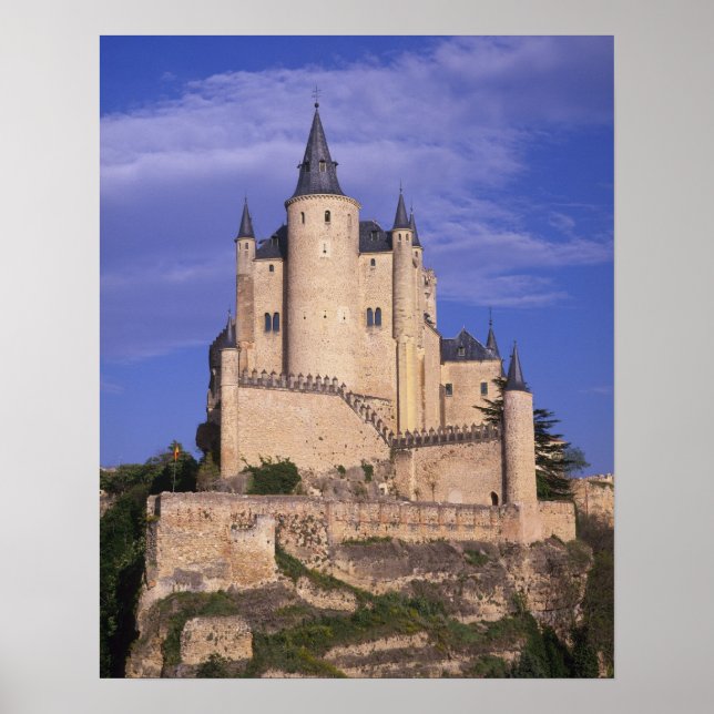 Poster Alcazar, Ségovie, Castille Léon, Espagne, Unesco (Devant)