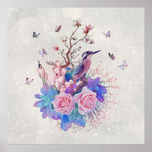 POSTER ALCEDO FLORAL À CELA (Devant)