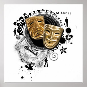 Poster Alchimie des masques temporaires de drame