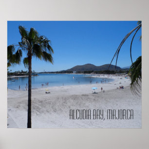 Poster Alcudia Beach and Bay Paysage Majorque Espagne