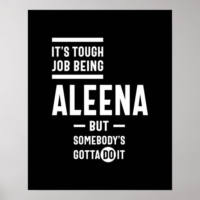 Poster Aleena Nom personnalisé Anniversaire (Devant)