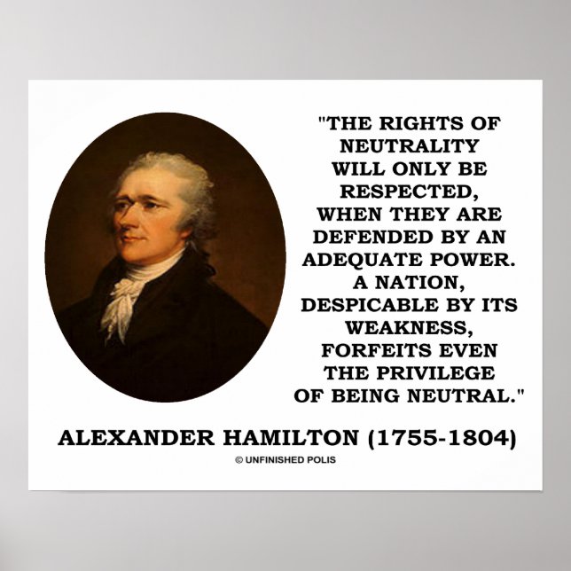 Poster Alexander Hamilton Droits Du Pouvoir De Neutralité (Devant)