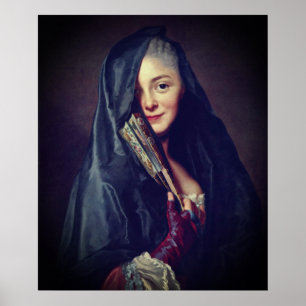 Poster Alexander Roslin - La Dame avec un ventilateur