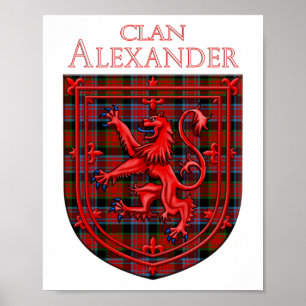Poster Alexander Tartan Scottish Plaid Lion Rampant