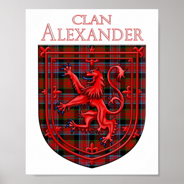 Poster Alexander Tartan Scottish Plaid Lion Rampant (Devant)