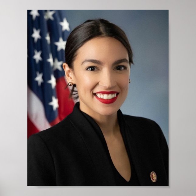 Poster Alexandria Ocasio Cortez Portrait Officiel (Devant)