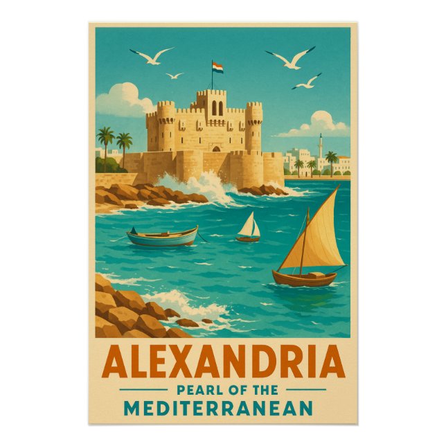 Poster Alexandrie - Perle de la Méditerranée (Devant)