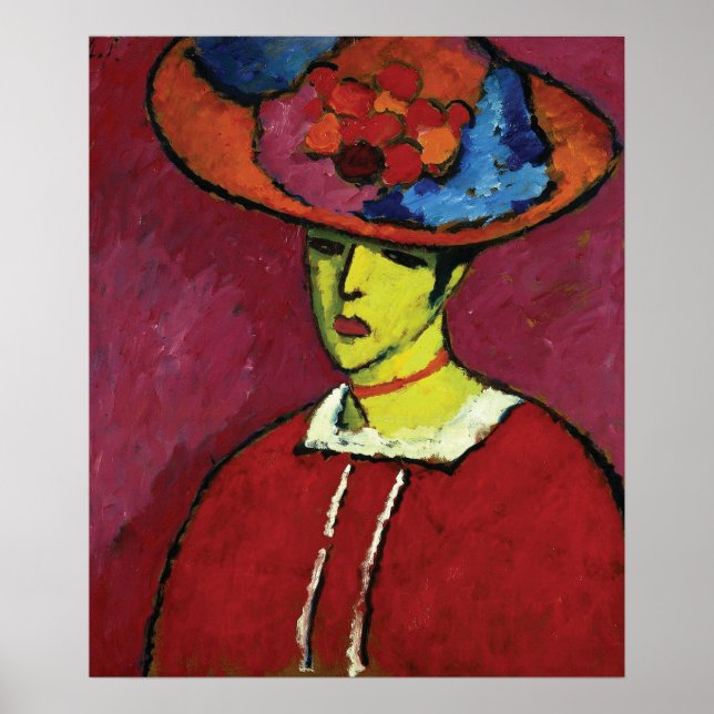 Poster Alexej von Jawlensky, Schokko mit Tellerhut (Devant)