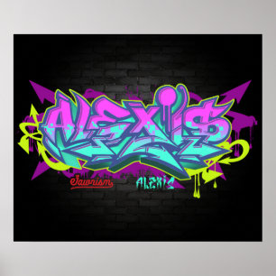 Poster Alexis nommé dans le graffiti