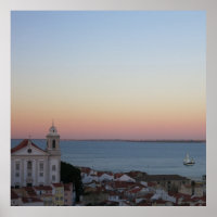Alfama coucher de soleil Lisbonne Portugal Photo