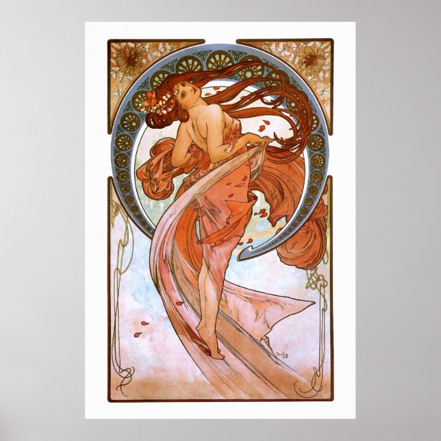 Poster Alfons Mucha : Danse (Devant)