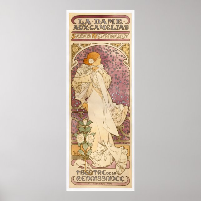 Poster Alfons Mucha La Dame aux Camlias Sarah Bernhardt (Devant)