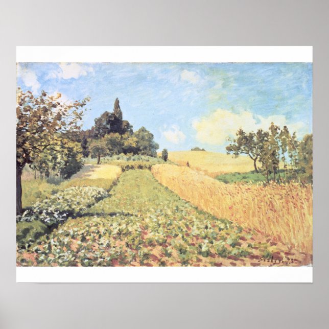 Poster Alfred Sisley | Champ de blé (Devant)