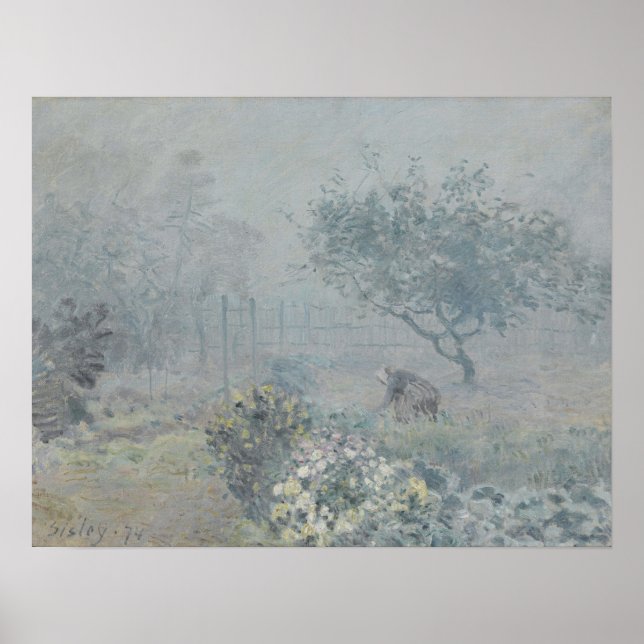 Poster Alfred Sisley - Fog, Voisins (Devant)