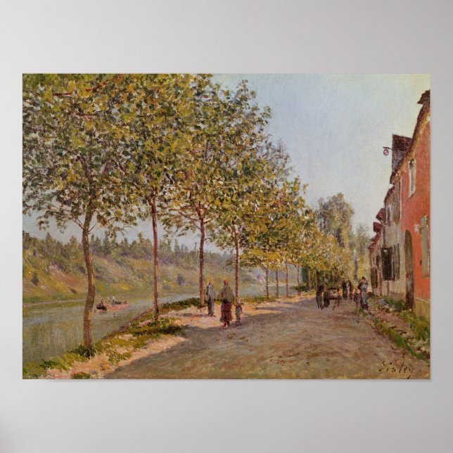 Poster Alfred Sisley | Juin Matin à Saint-Mammes (Devant)
