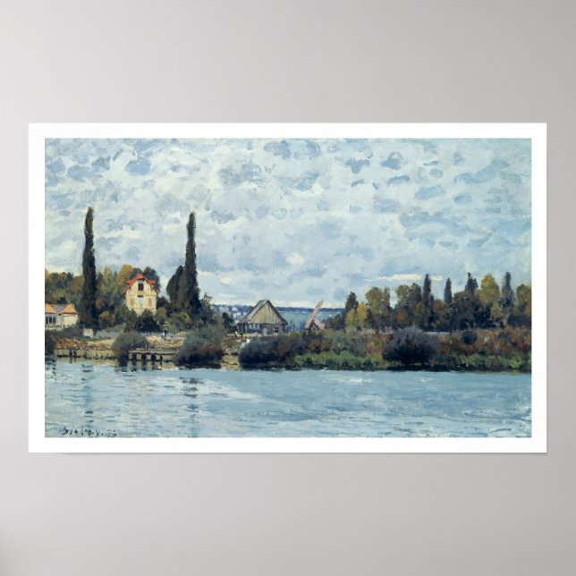 Poster Alfred Sisley | La Seine à Bougival (Devant)