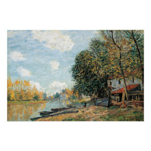 Poster Alfred Sisley Moret : Les rives du fleuve Loing