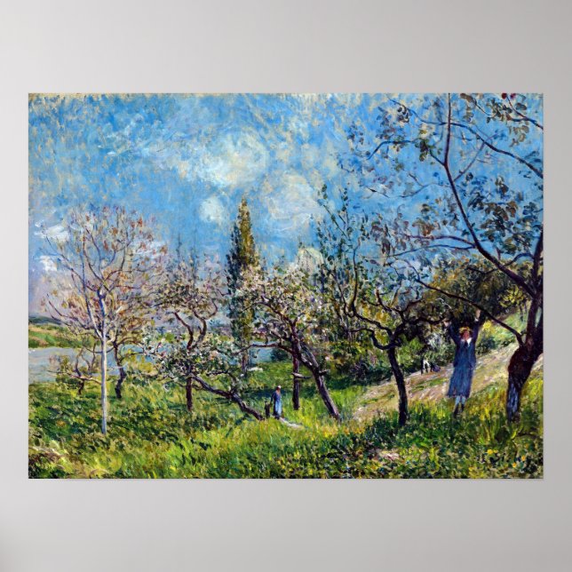 Poster Alfred Sisley Orchard au printemps (Devant)