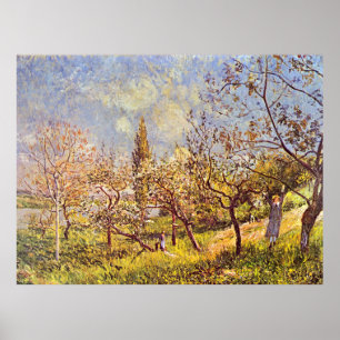 Poster Alfred Sisley Orchard au printemps