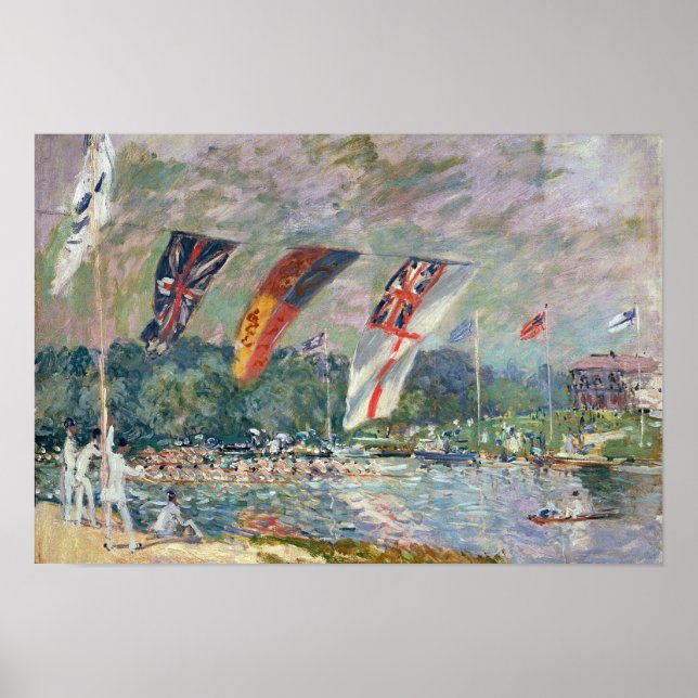 Poster Alfred Sisley | Regatta à Molesey (Devant)