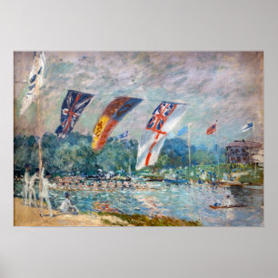 Poster Alfred Sisley - Regatta à Molesey