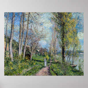 Poster Alfred Sisley - Rives de la Seine à By