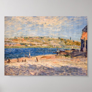Poster Alfred Sisley - Rives du fleuve à Saint-Mammes