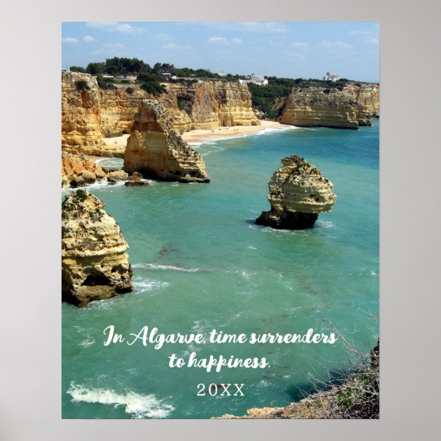 Poster Algarve vacances plage au Portugal (Devant)