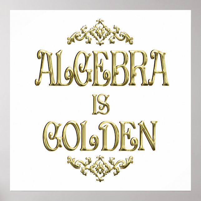 Poster ALGEBRA est doré (Devant)