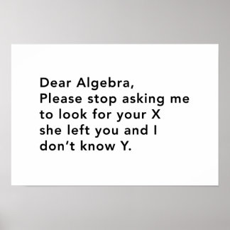 Poster Algebra et son X