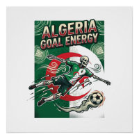 Algérie But Énergie Squelette Attaquant Nations Gr