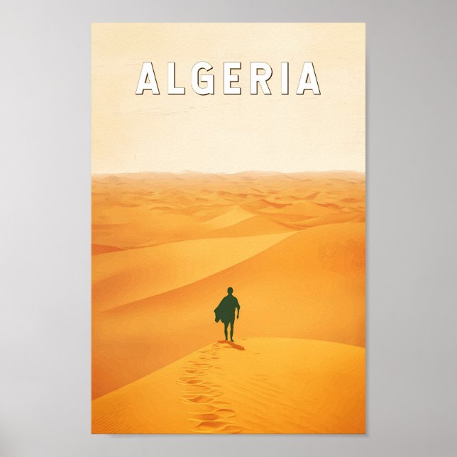 Poster Algérie Travel Art Vintage (Devant)