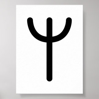 Poster ALGIZ Rune nordique (Protection, Connexion) | Elde