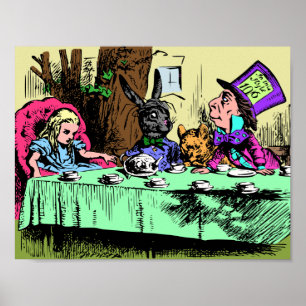 Poster Alice à la fête du thé du Chapelier Fou