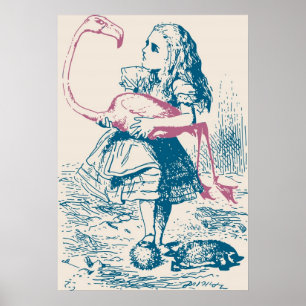 Poster Alice And Flamingo Croquet Mallet