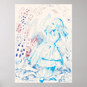 Poster Alice attaquée par des cartes